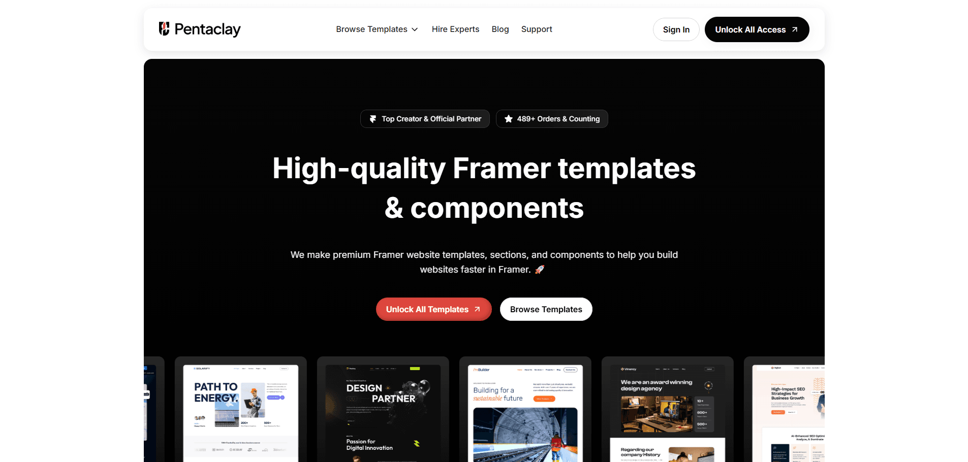 Pentaclay – homepage hero & membership plans
