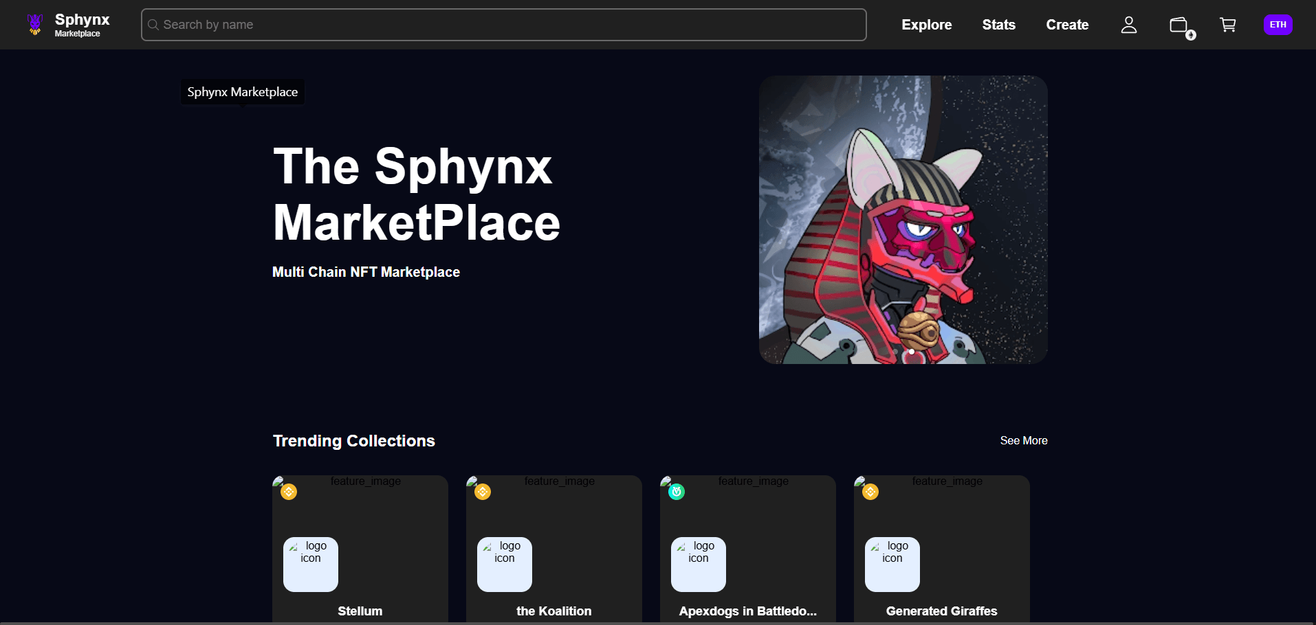 Sphynx Marketplace – item detail & bidding modal